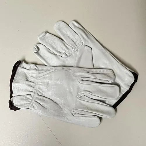 12 Pair Pack, Cow Hide Grain Leather Drivers, Work Safety Gloves, Size (Large)