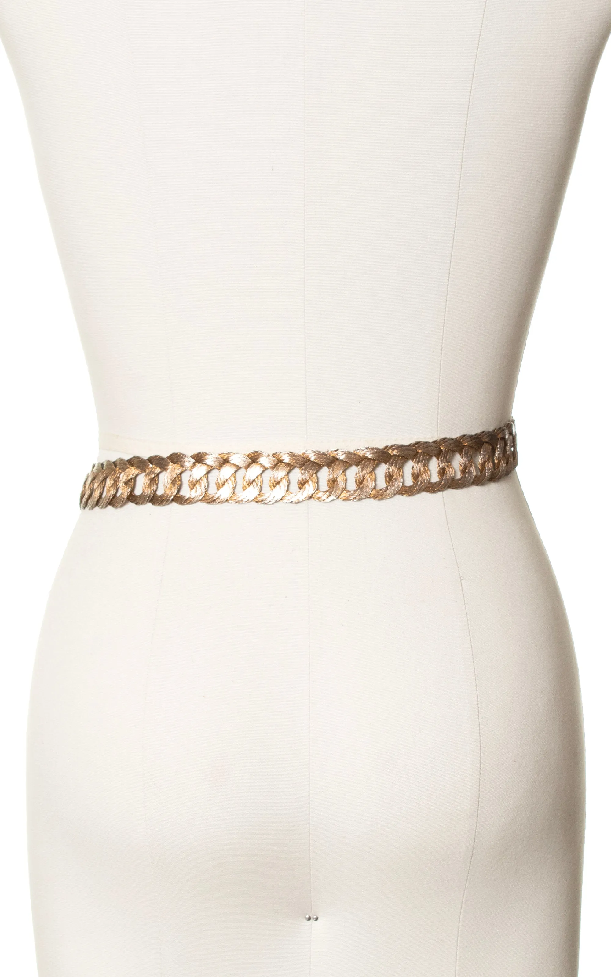1970s 1980s Greek Woven Metal Chain Belt | small/medium/large/x-large