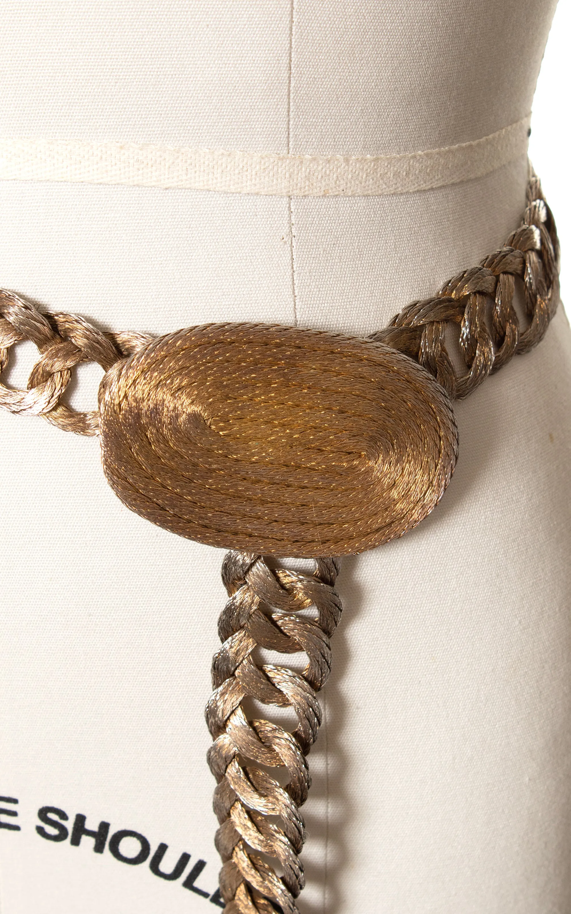 1970s 1980s Greek Woven Metal Chain Belt | small/medium/large/x-large