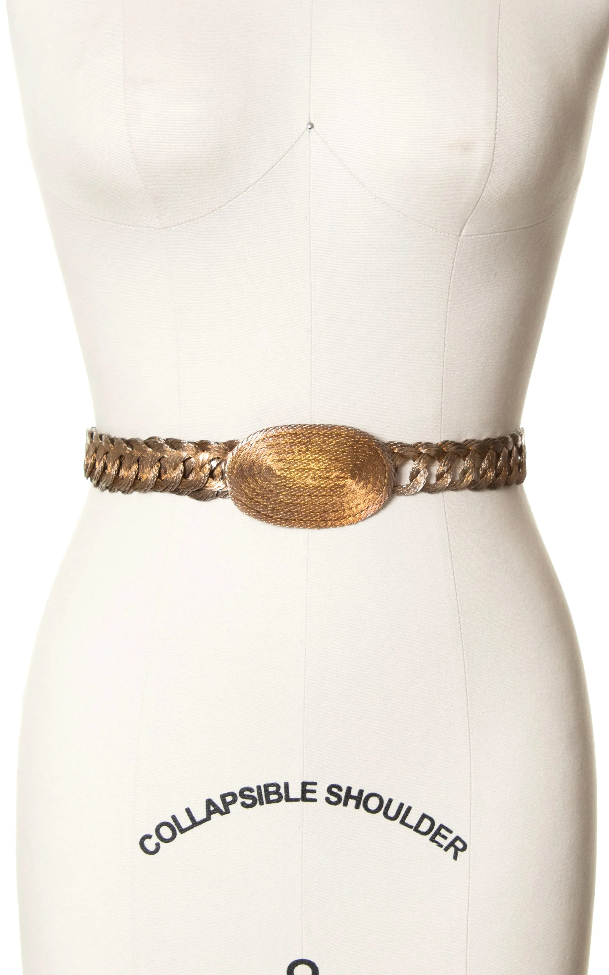 1970s 1980s Greek Woven Metal Chain Belt | small/medium/large/x-large