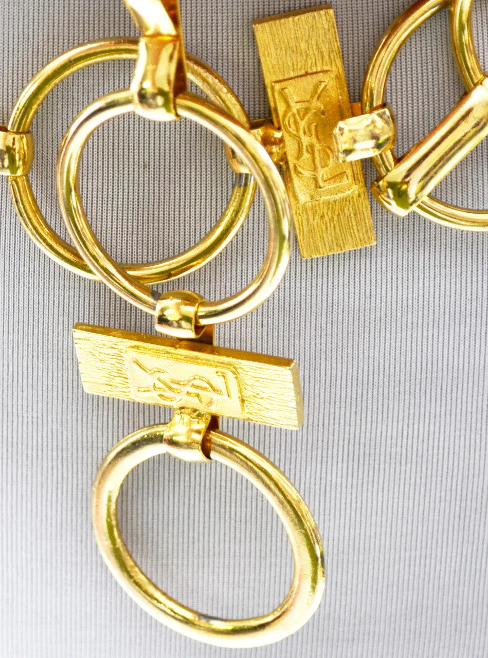 1970's Gold Hardware Vintage YSL Chain Belt Yves Saint Laurent