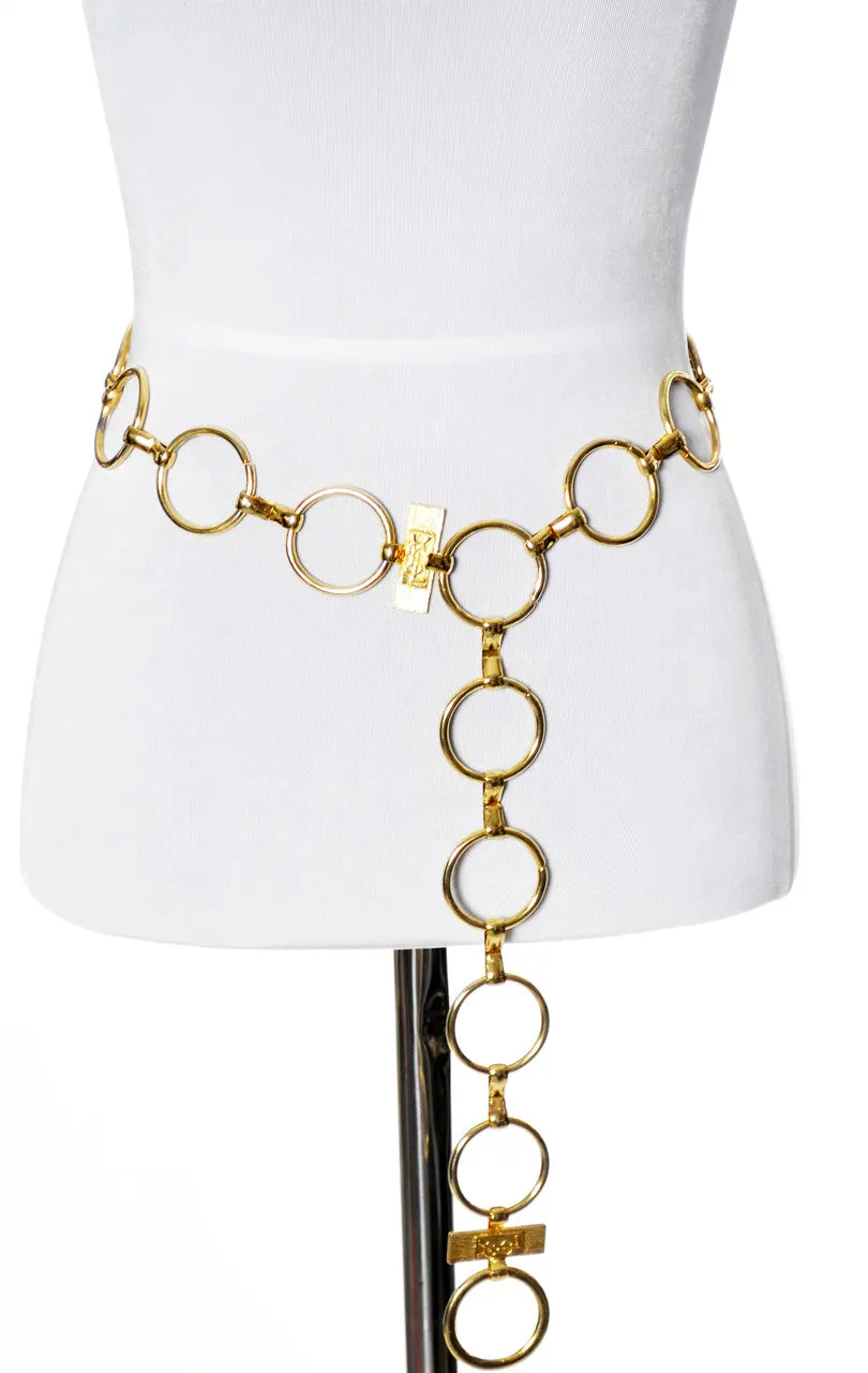 1970's Gold Hardware Vintage YSL Chain Belt Yves Saint Laurent