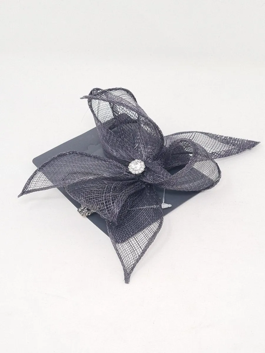 Alice Slate Grey Hair Slide Clip On Fascinator