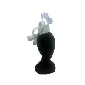 Aqua Blue Looped Feather Fascinator