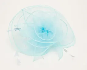 Aqua Blue Organza Fascinator