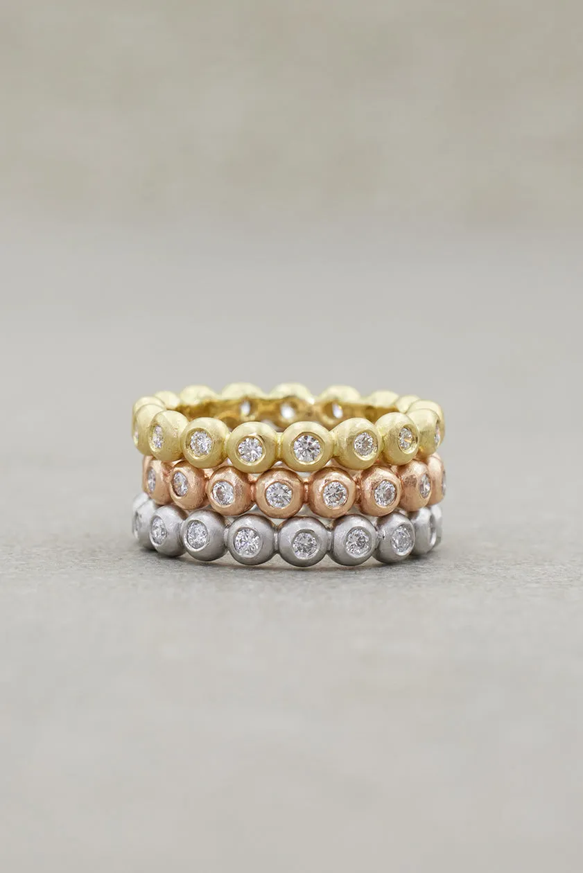 Bead Eternity Diamond Rings