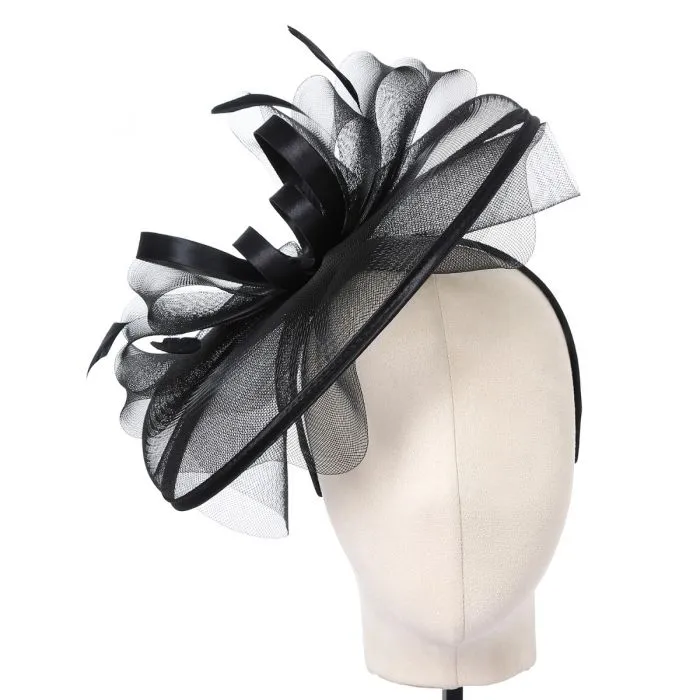 Black Looped Tulle Fascinator