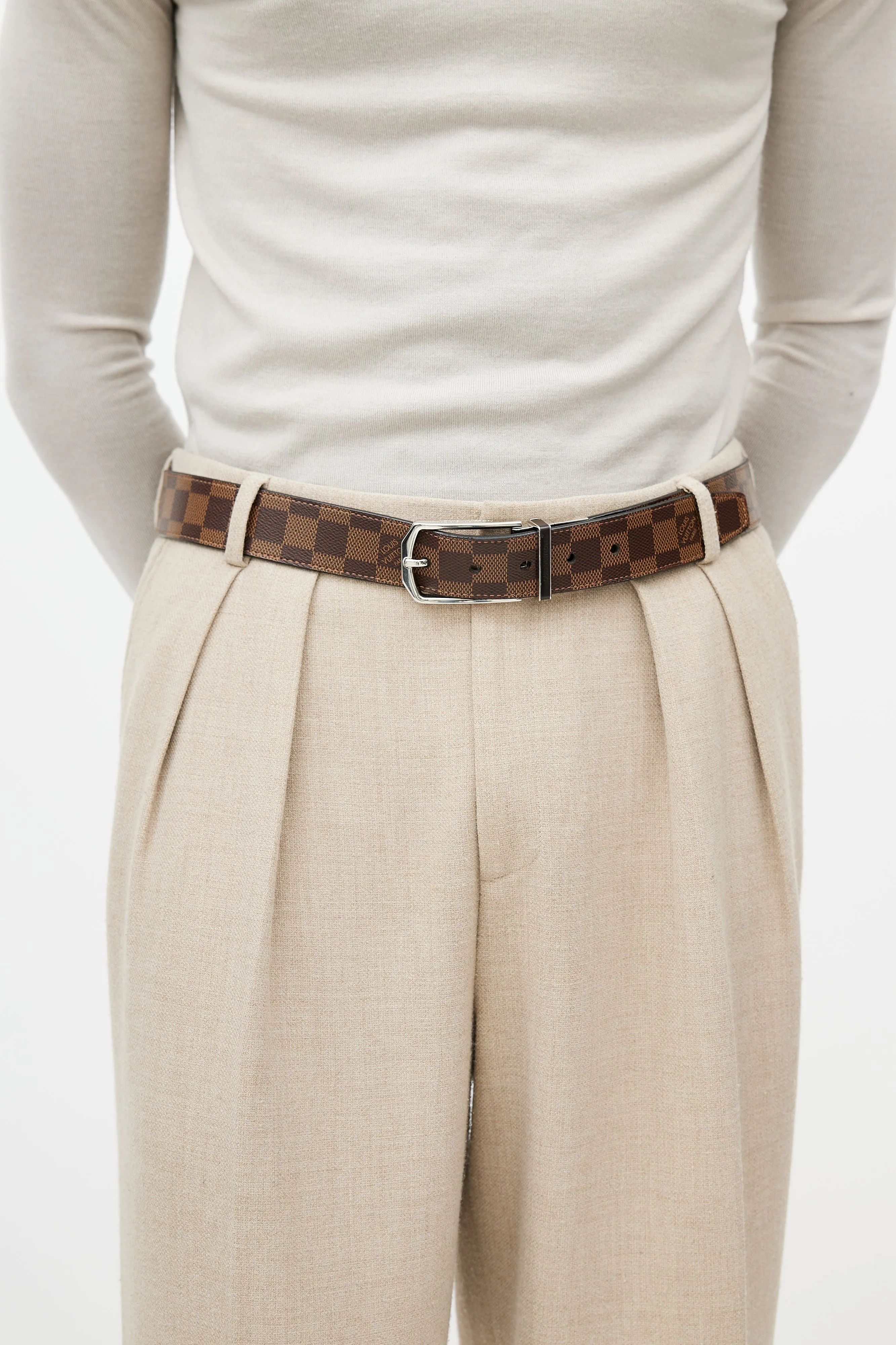 Brown & Damier Ebene Belt