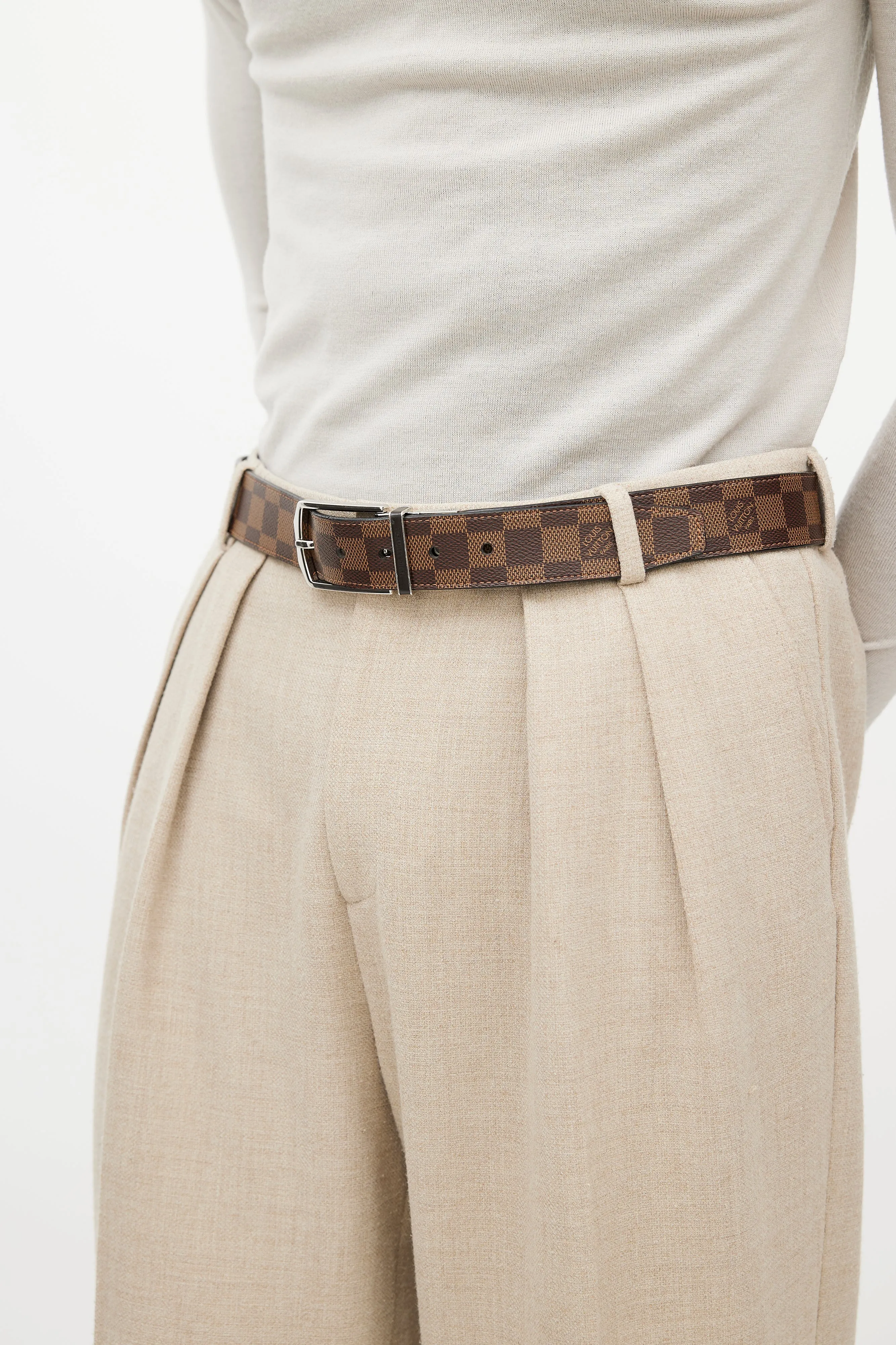 Brown & Damier Ebene Belt