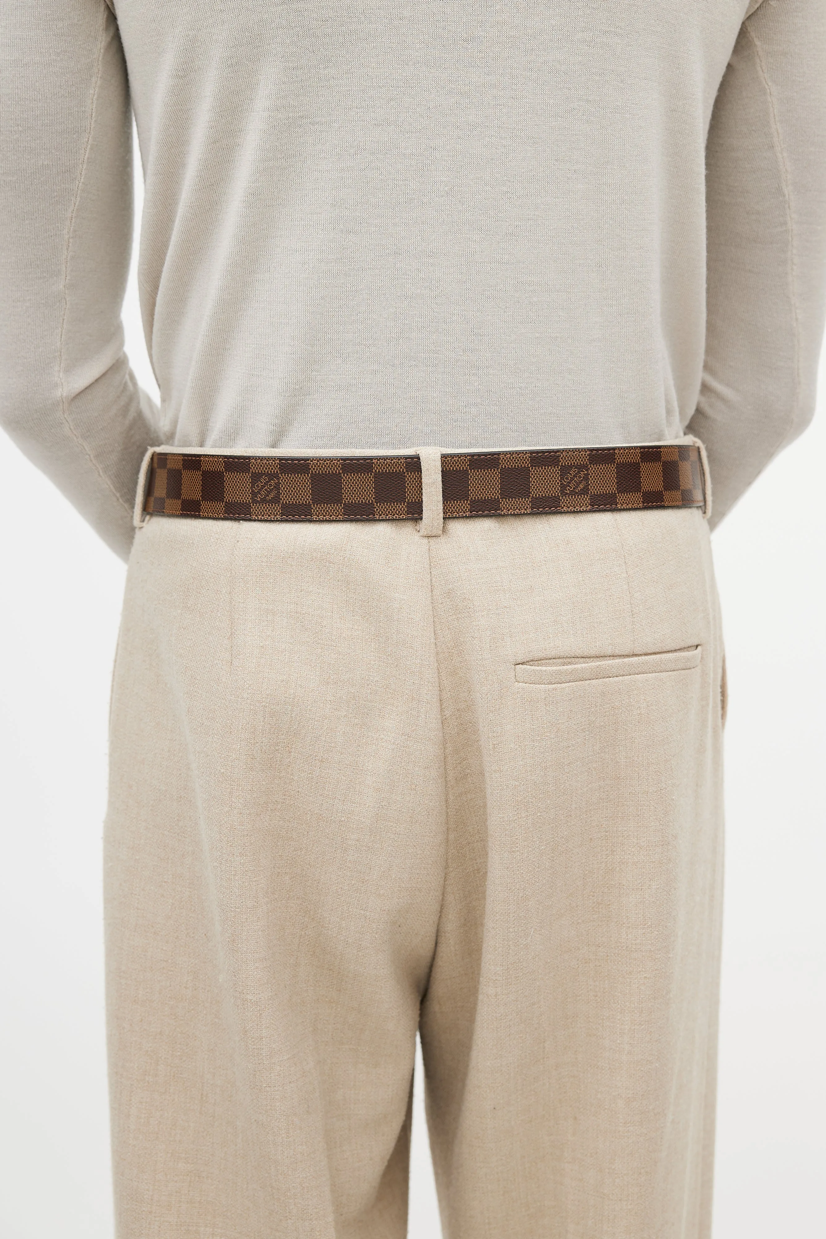 Brown & Damier Ebene Belt