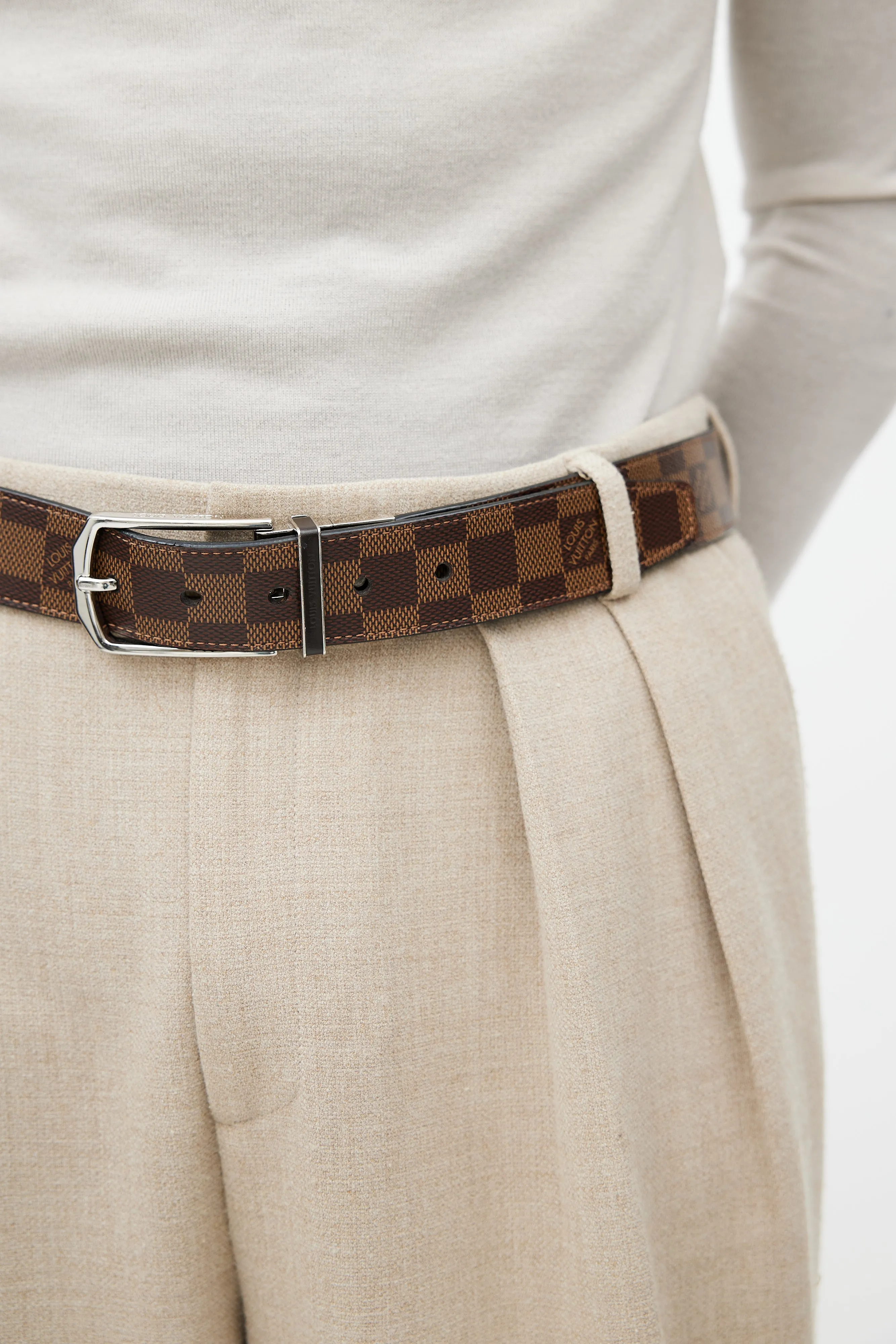 Brown & Damier Ebene Belt