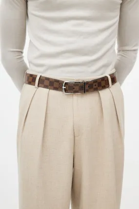 Brown & Damier Ebene Belt