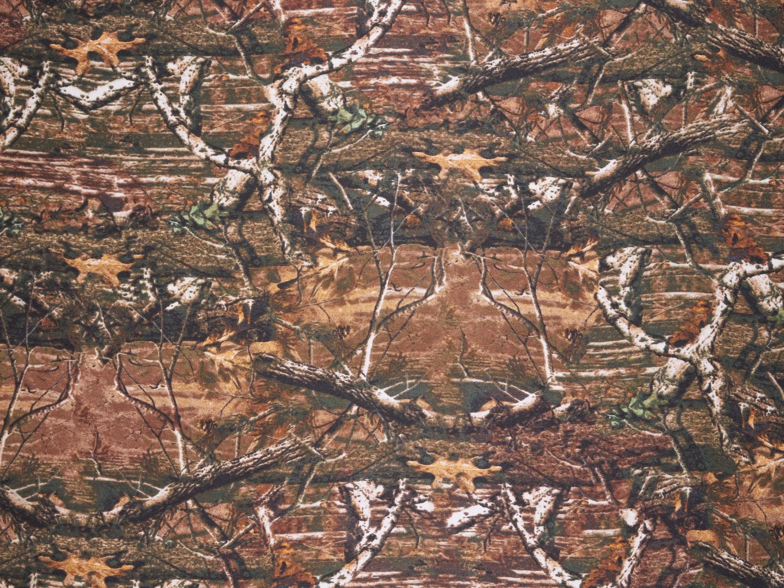 Camouflage charmeuse satin fabric by the yard - MonSar exclusive print
