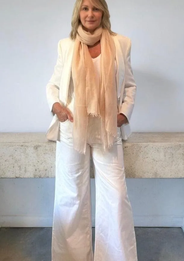 Cashmere Softly Felted Scarf Hand-Woven  Dew