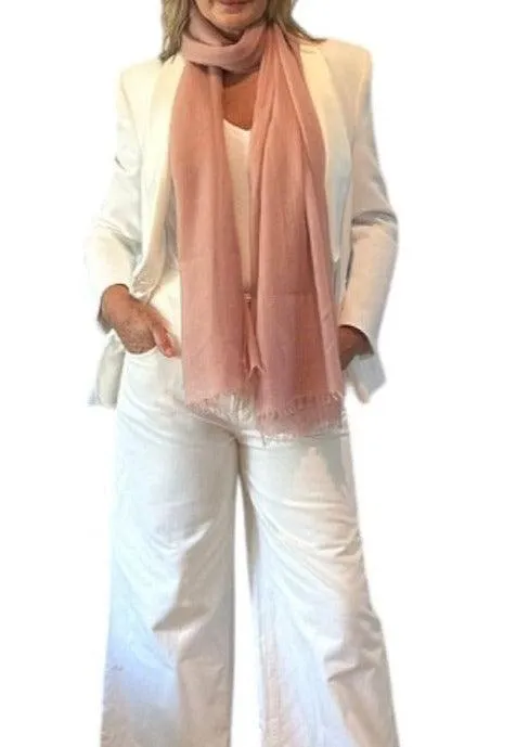 Cashmere Softly Felted Scarf  Hand-Woven- Rose
