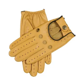 DENTS Mens Delta Classic Leather Driving Gloves - Cork/Black