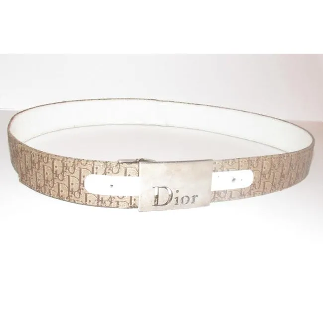 Diorrissimo print belt in brown with chrome Dior buckle