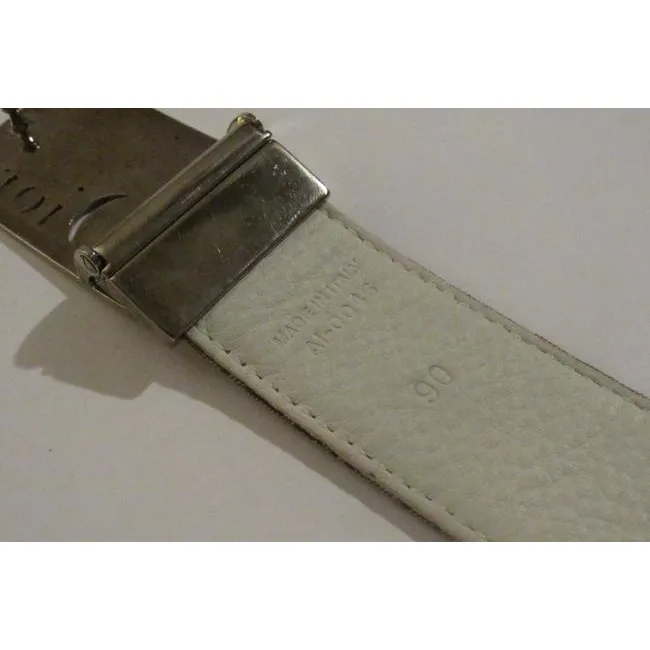 Diorrissimo print belt in brown with chrome Dior buckle