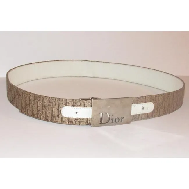 Diorrissimo print belt in brown with chrome Dior buckle