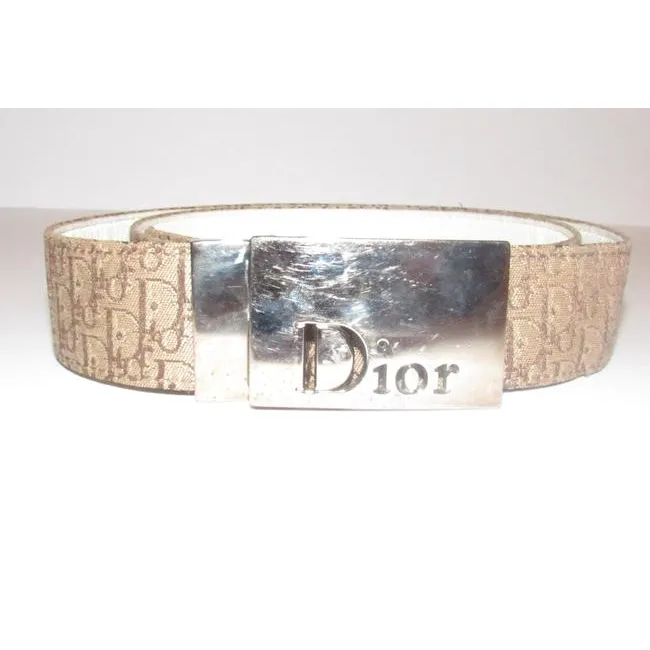 Diorrissimo print belt in brown with chrome Dior buckle