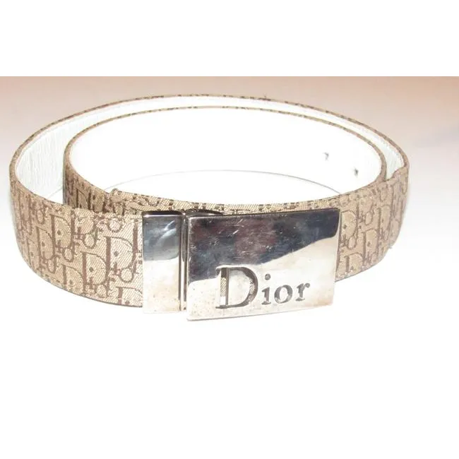 Diorrissimo print belt in brown with chrome Dior buckle