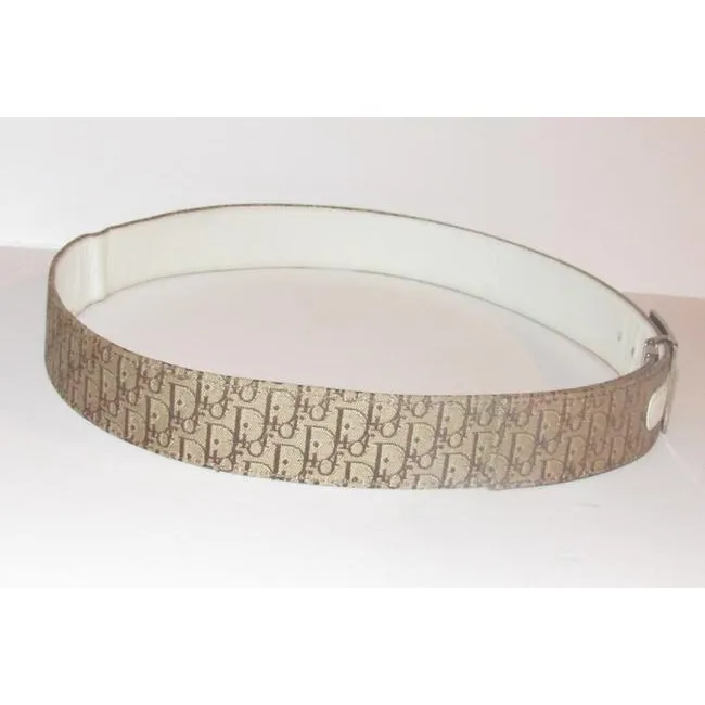 Diorrissimo print belt in brown with chrome Dior buckle