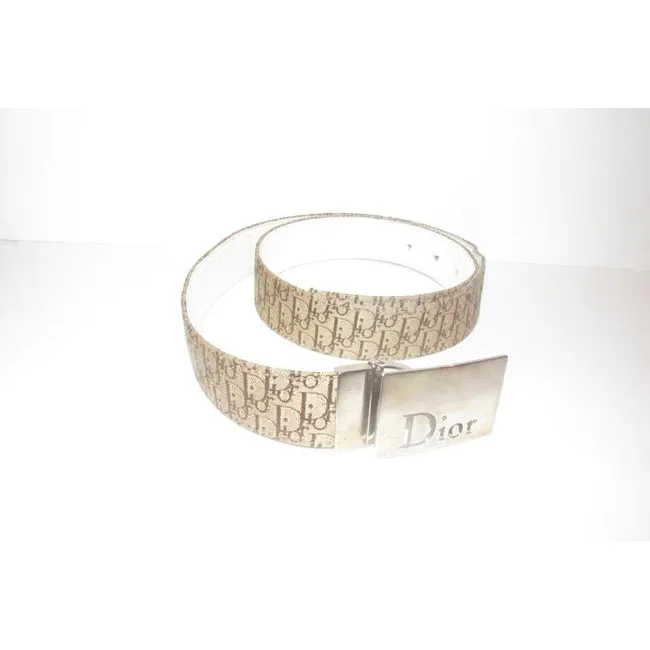 Diorrissimo print belt in brown with chrome Dior buckle