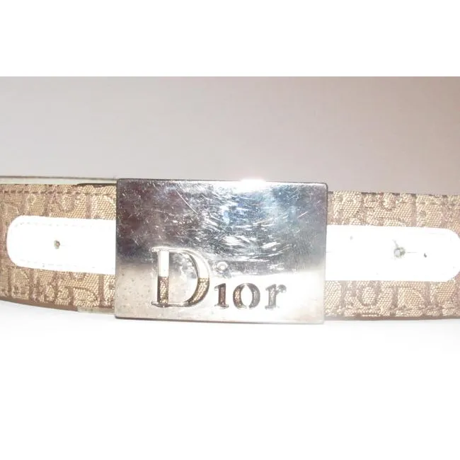 Diorrissimo print belt in brown with chrome Dior buckle