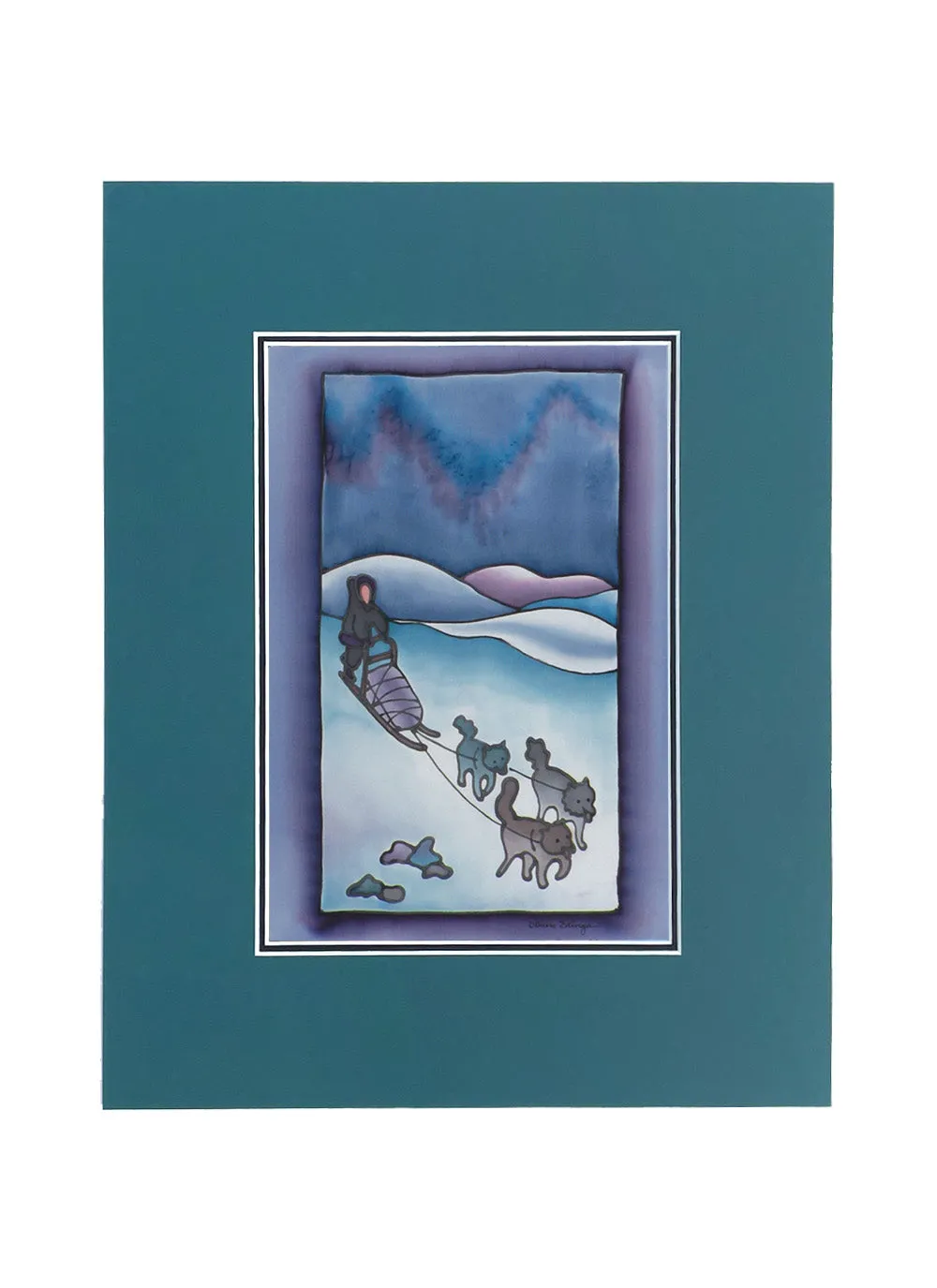 Dog Sled Matted Print | 11"x14"