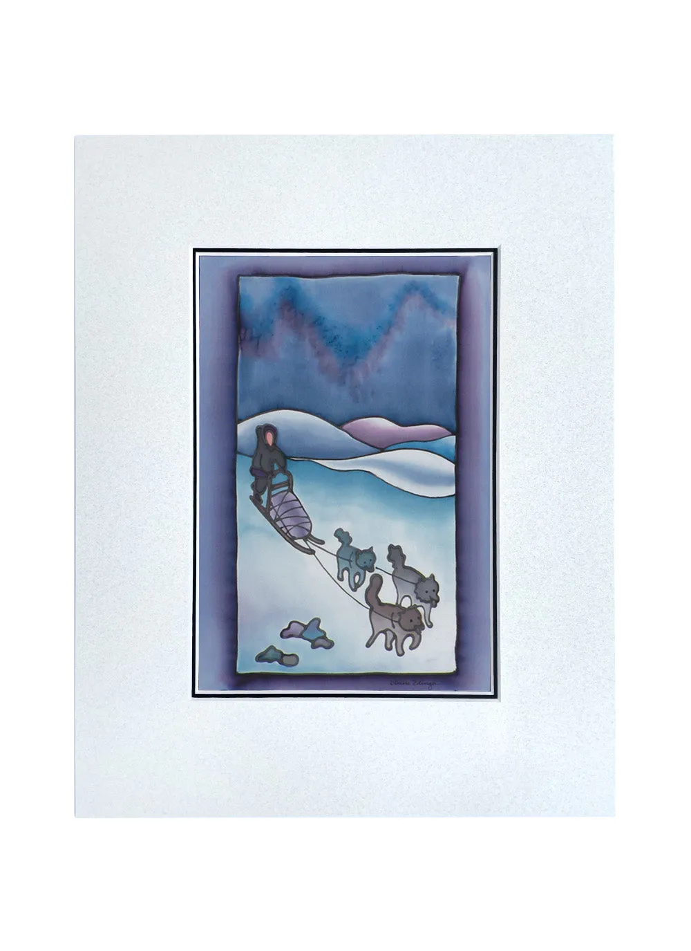 Dog Sled Matted Print | 11"x14"