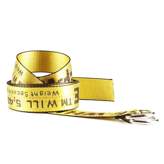 Fashion Belt 100-200cm Street Style Canvas Men's Belt Industrial Letters Canvas Belts Women Men Punk Embroidery Waist Strap