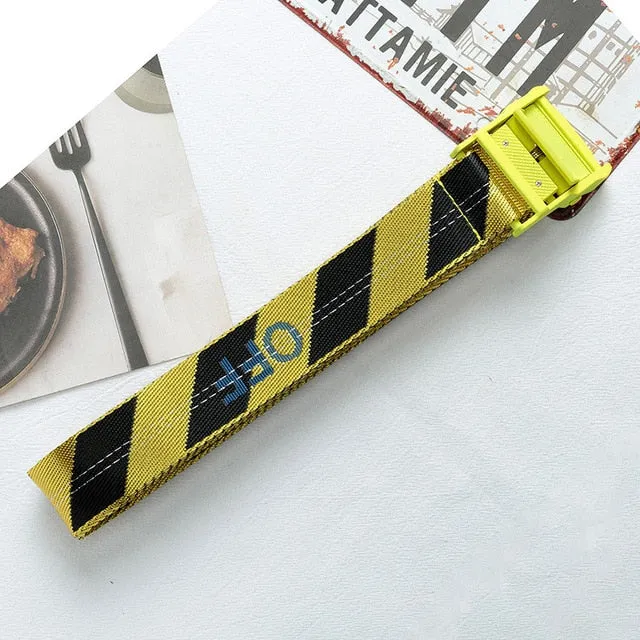 Fashion Belt 100-200cm Street Style Canvas Men's Belt Industrial Letters Canvas Belts Women Men Punk Embroidery Waist Strap