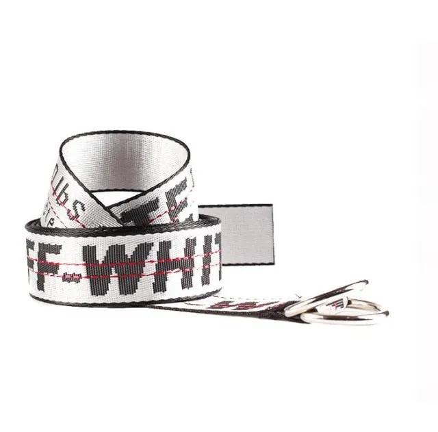 Fashion Belt 100-200cm Street Style Canvas Men's Belt Industrial Letters Canvas Belts Women Men Punk Embroidery Waist Strap