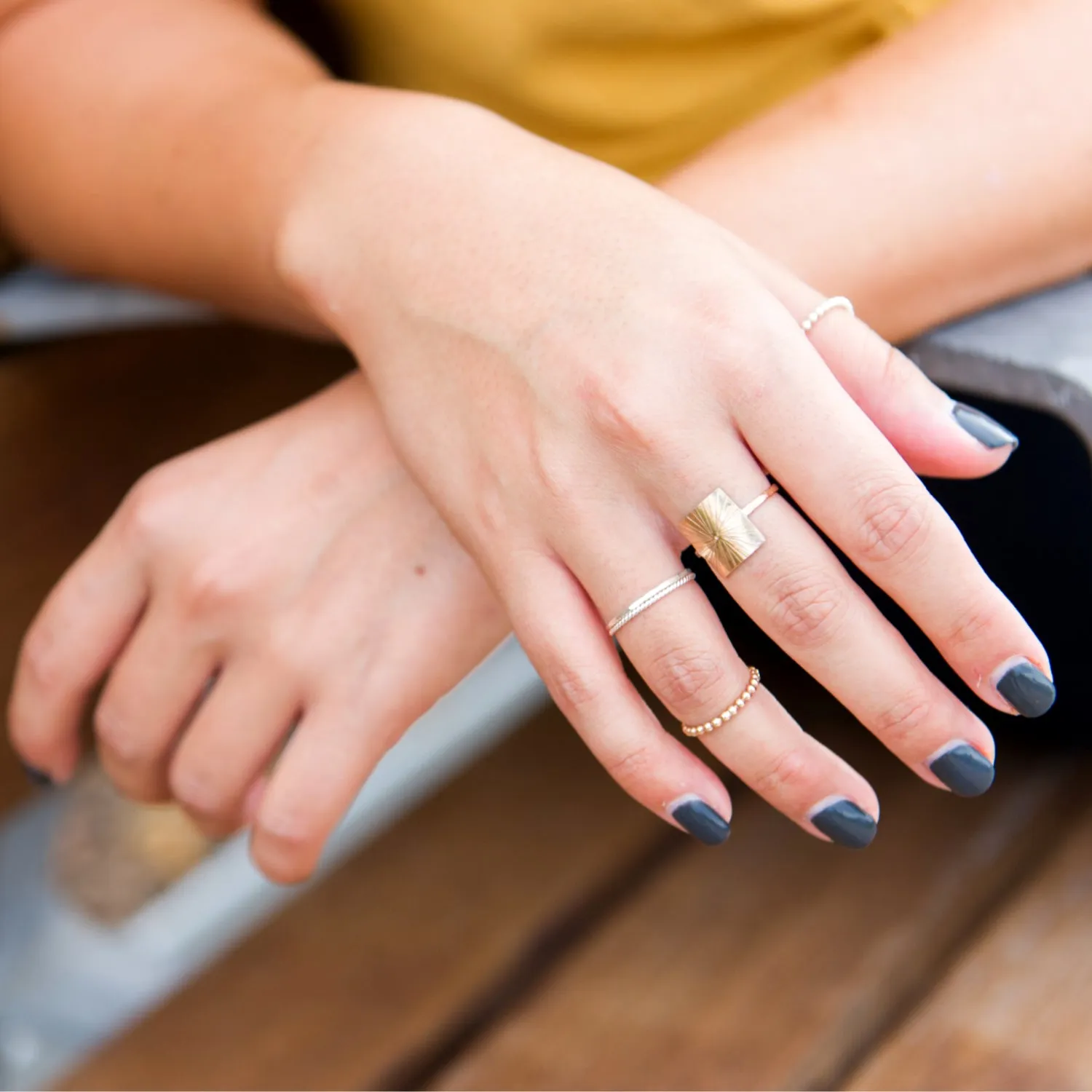 Hammered Stacking Rings
