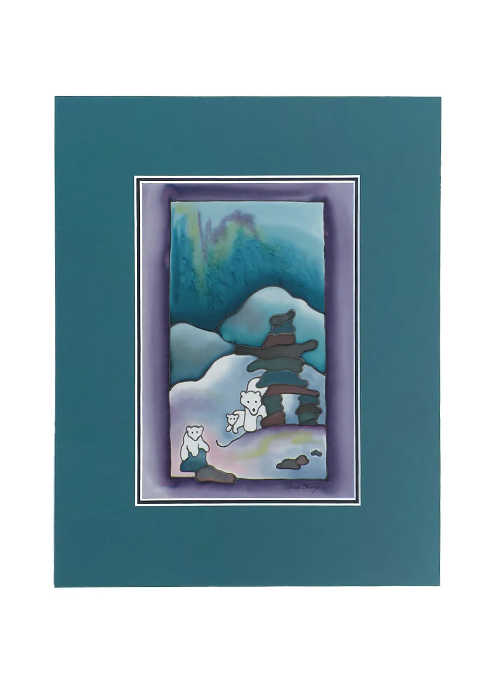 Inuksuk and Polar Bears Print | 11"x14"