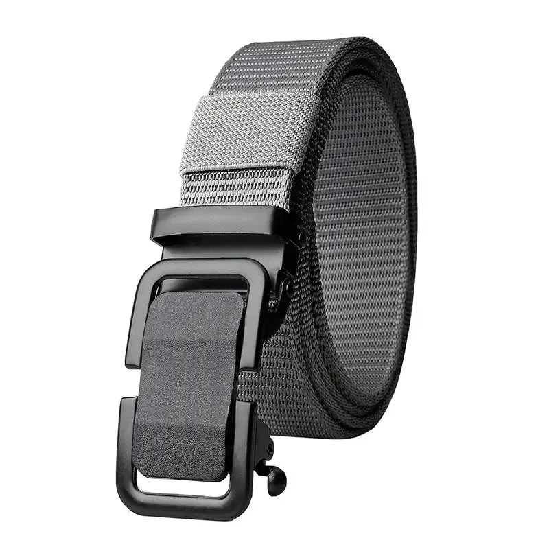 Men's Automatic Metal Buckle Nylon Canvas Webbing Belt