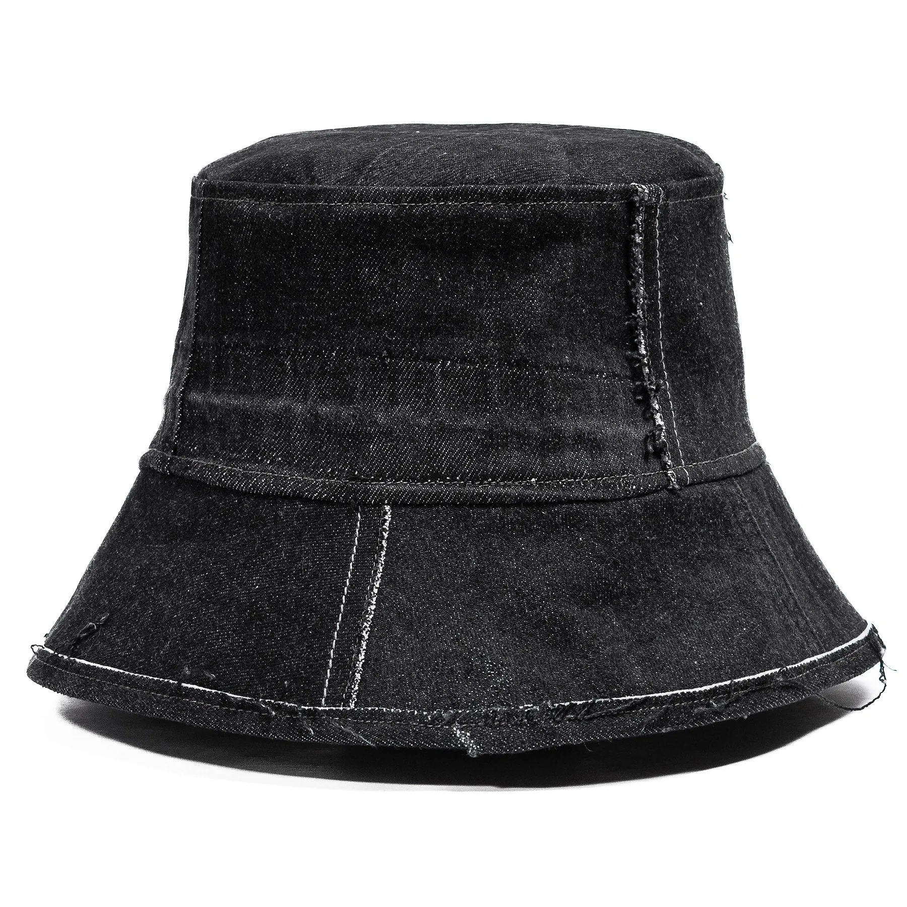 Mursaki Denim Raw Edge Bucket Hat - Bane