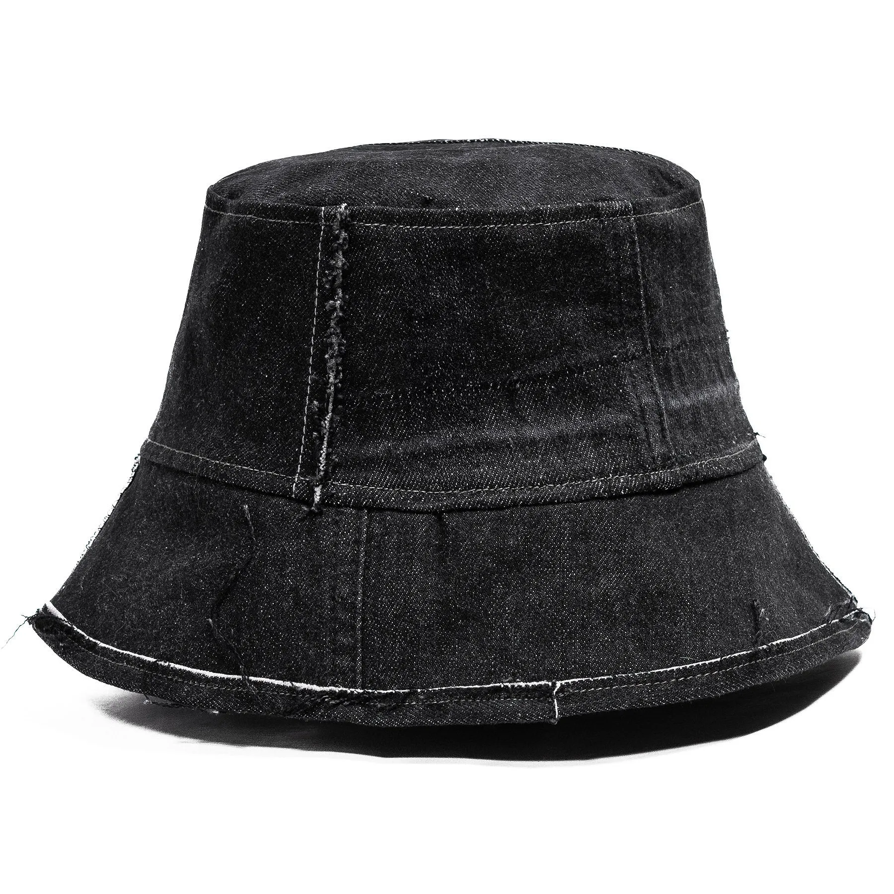 Mursaki Denim Raw Edge Bucket Hat - Bane