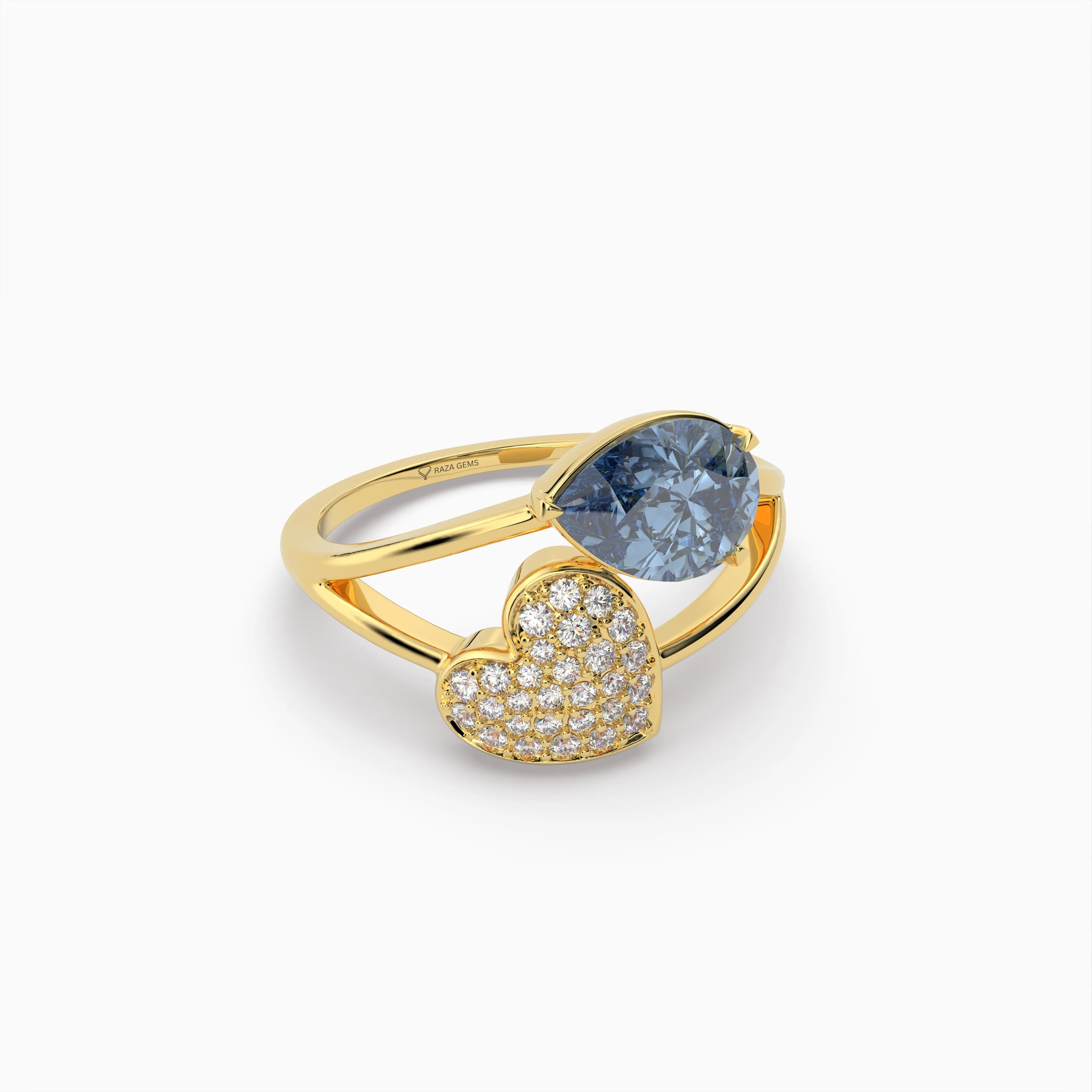 Natural Lavender Spinel & Moissonite Rings - Elliana