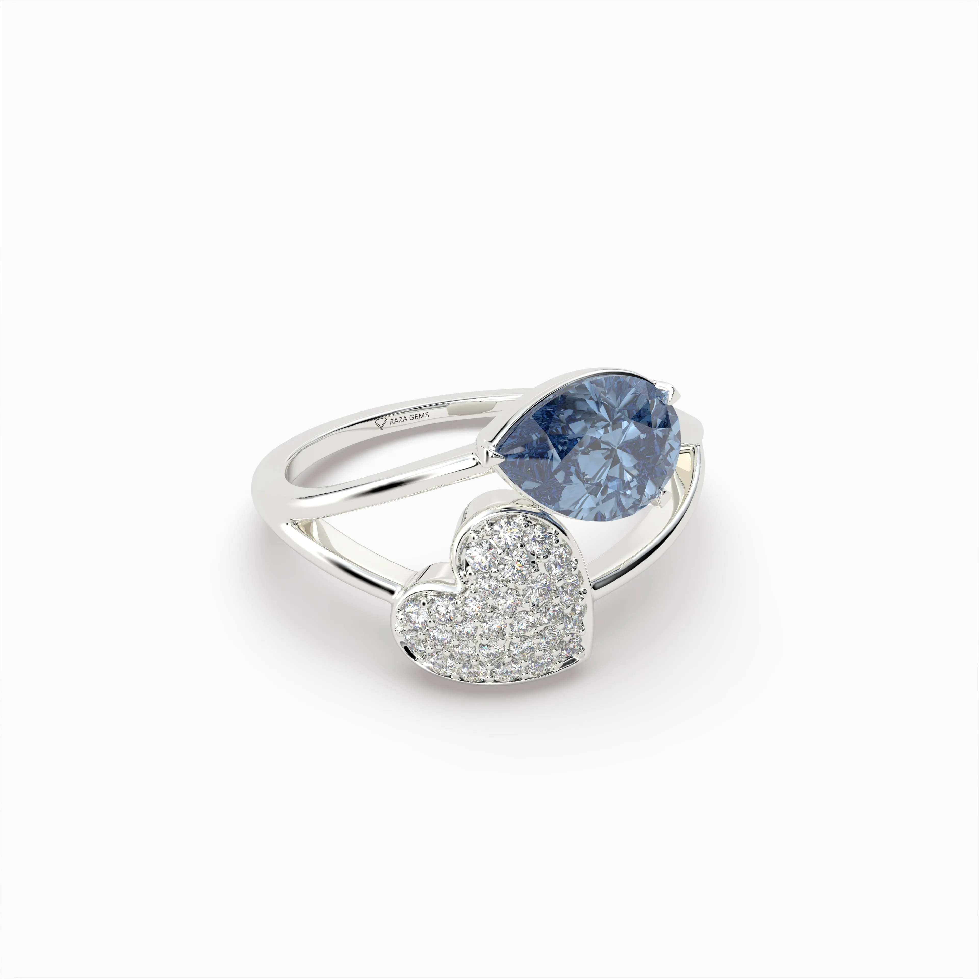 Natural Lavender Spinel & Moissonite Rings - Elliana