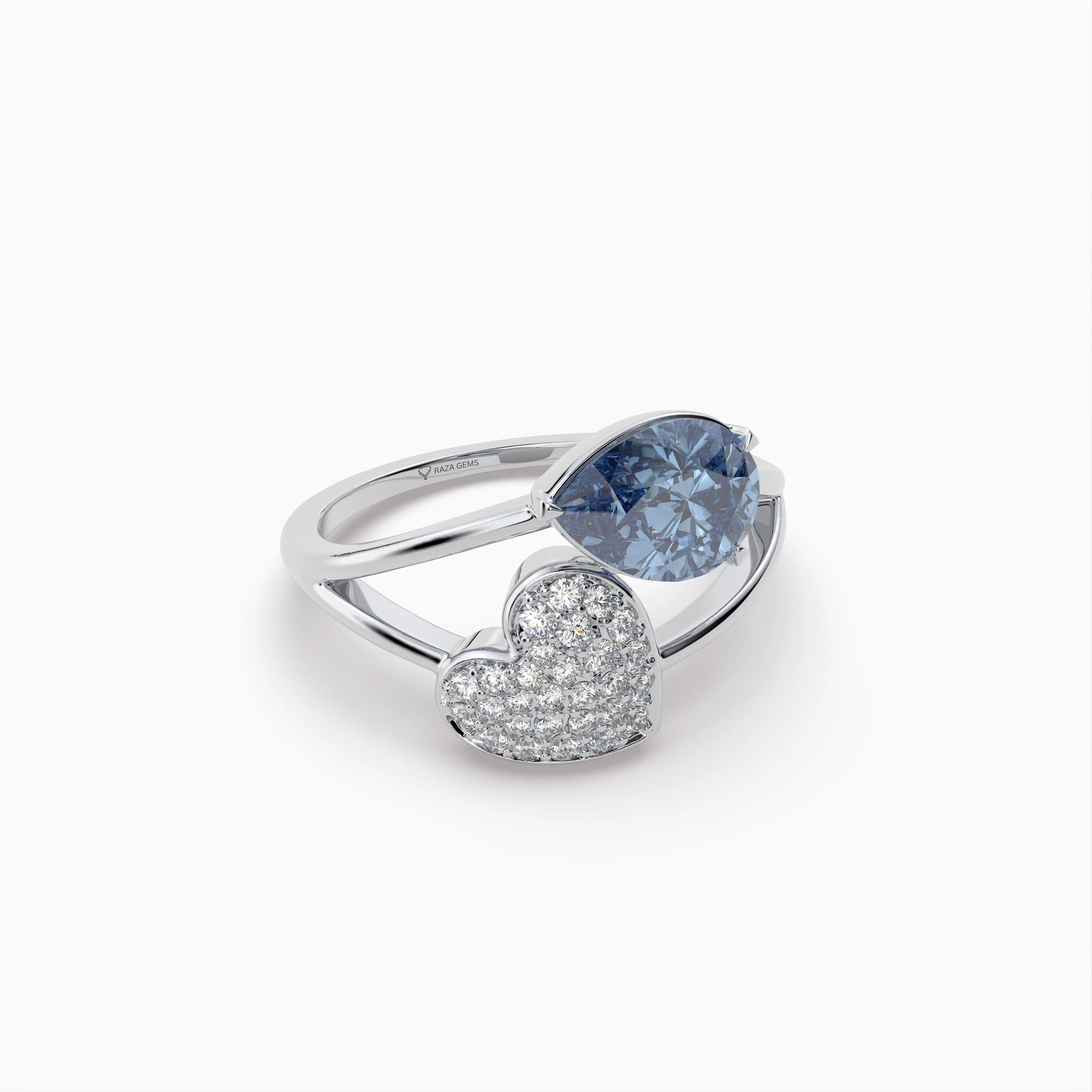 Natural Lavender Spinel & Moissonite Rings - Elliana