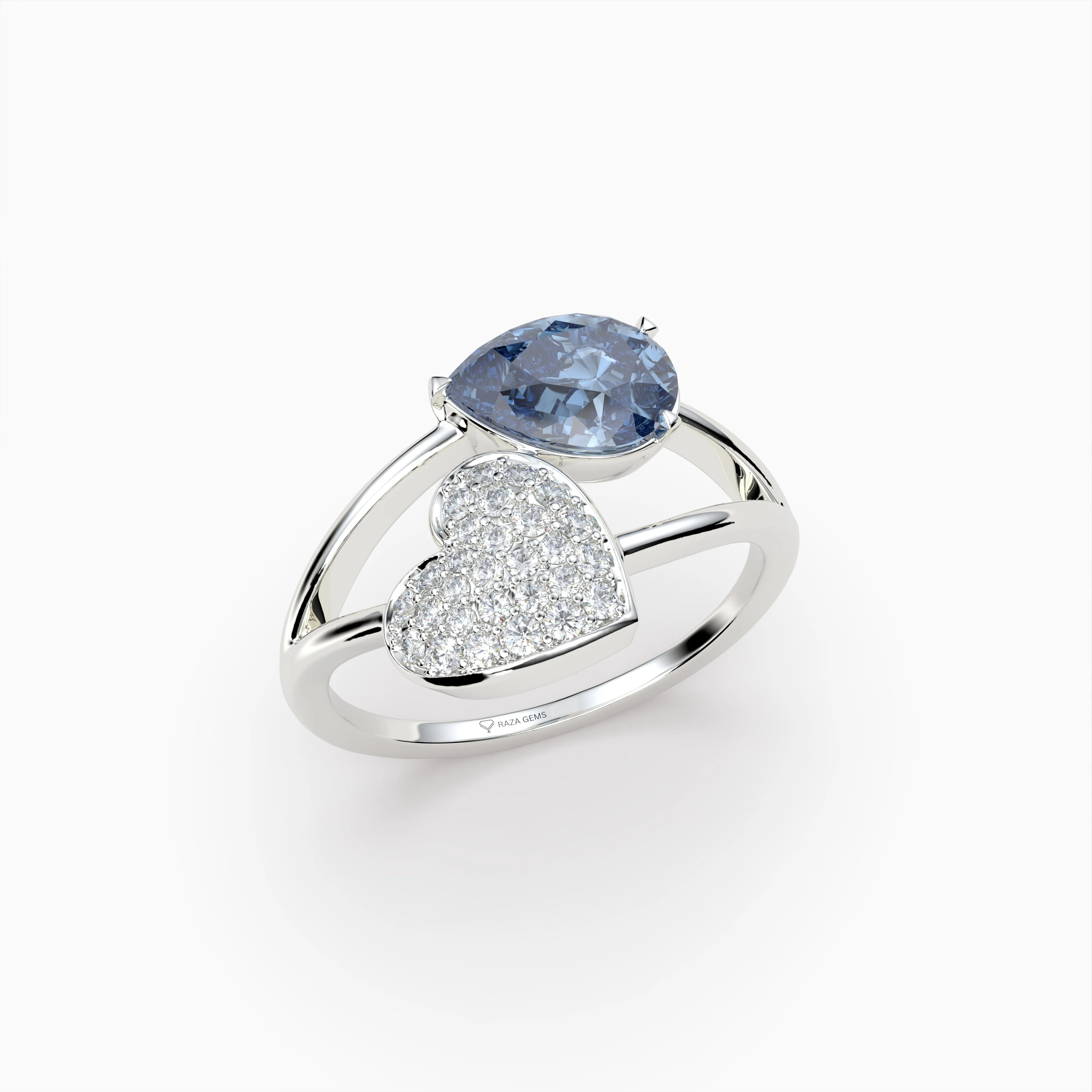 Natural Lavender Spinel & Moissonite Rings - Elliana