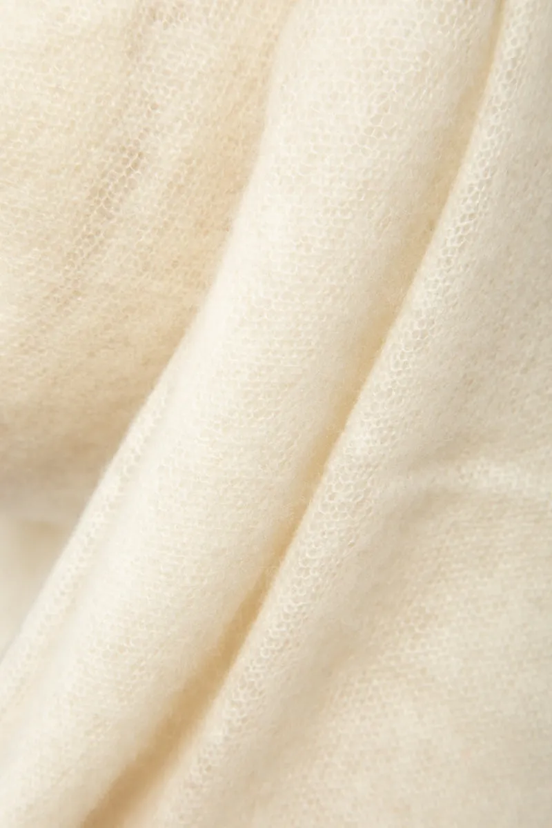 Open knitted Shawl plain ( BABY CASHMERE ) Spice