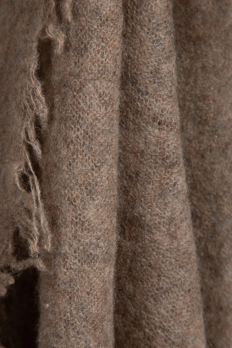 Open knitted Shawl plain ( BABY CASHMERE ) Spice