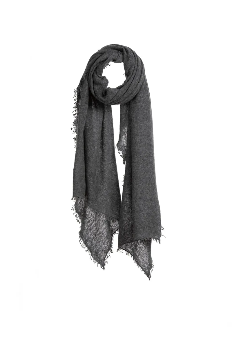 Open knitted Shawl plain ( BABY CASHMERE ) Spice