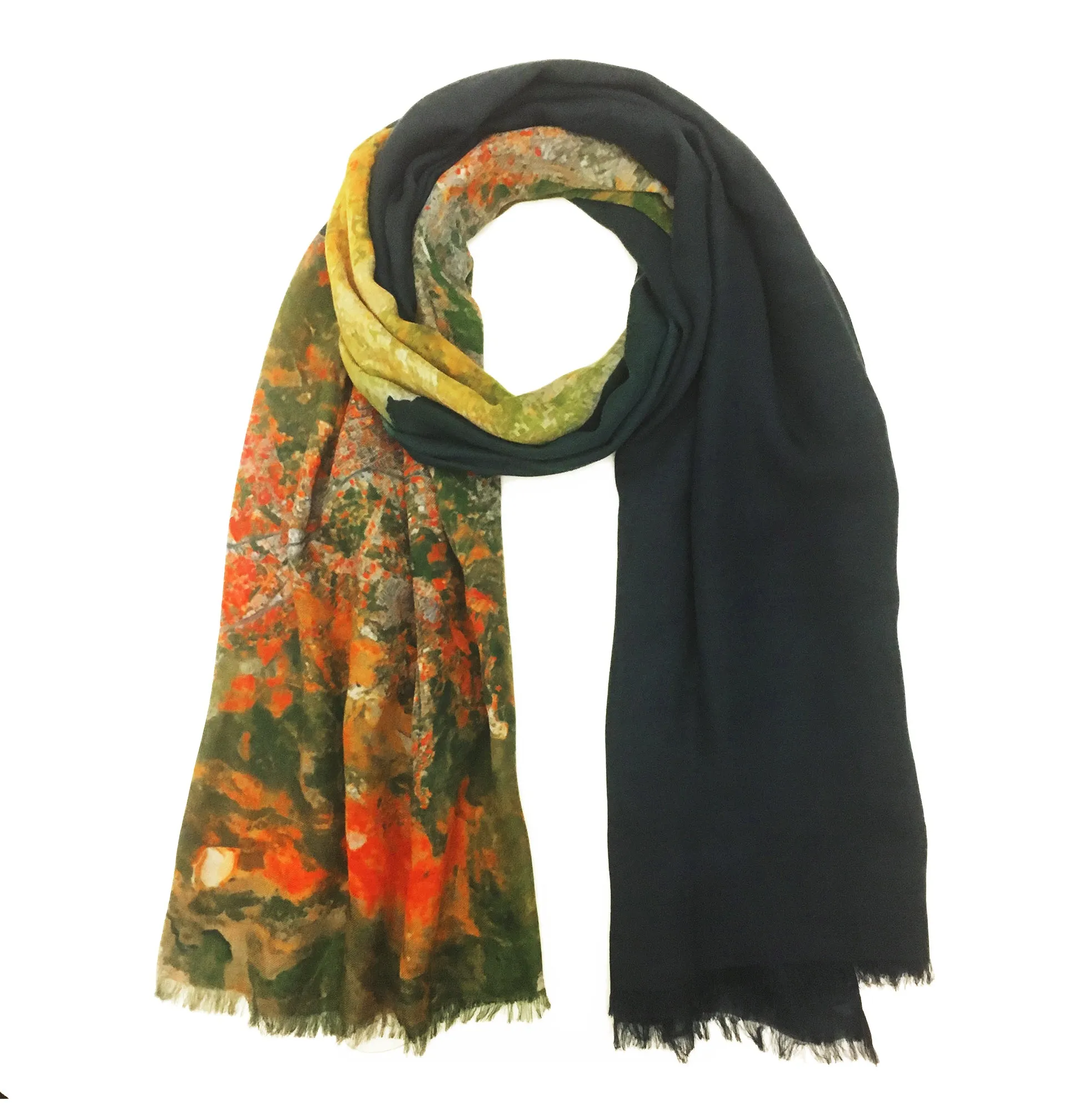 Palermo Green Rectangular Scarf