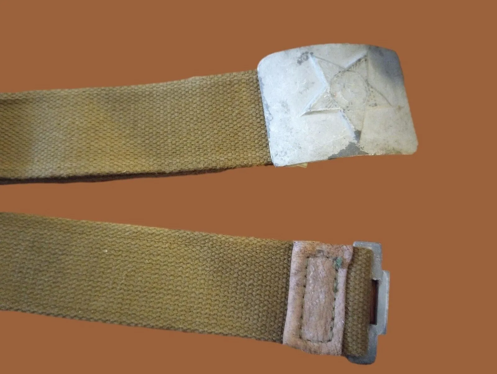 RUSSIAN ARMY CANVAS BELT COMBAT UNIFORM SOVIET USSR MILITARY 1950'S ORIGINAL
