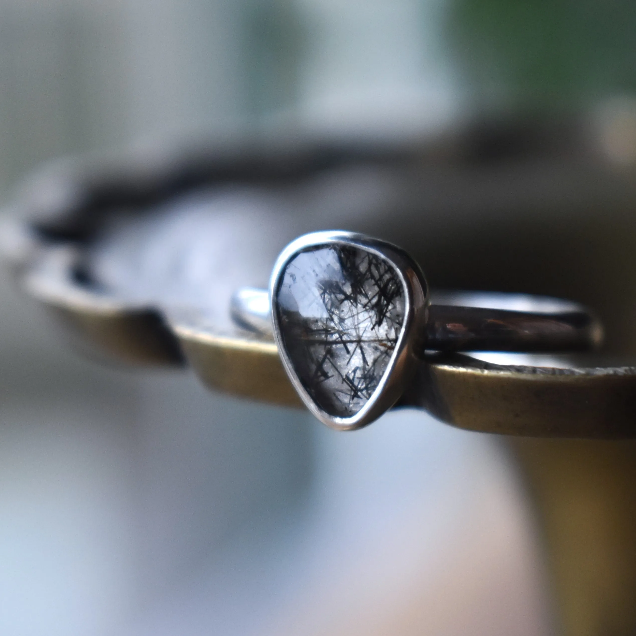 Rutile Quartz Rosecut Rings