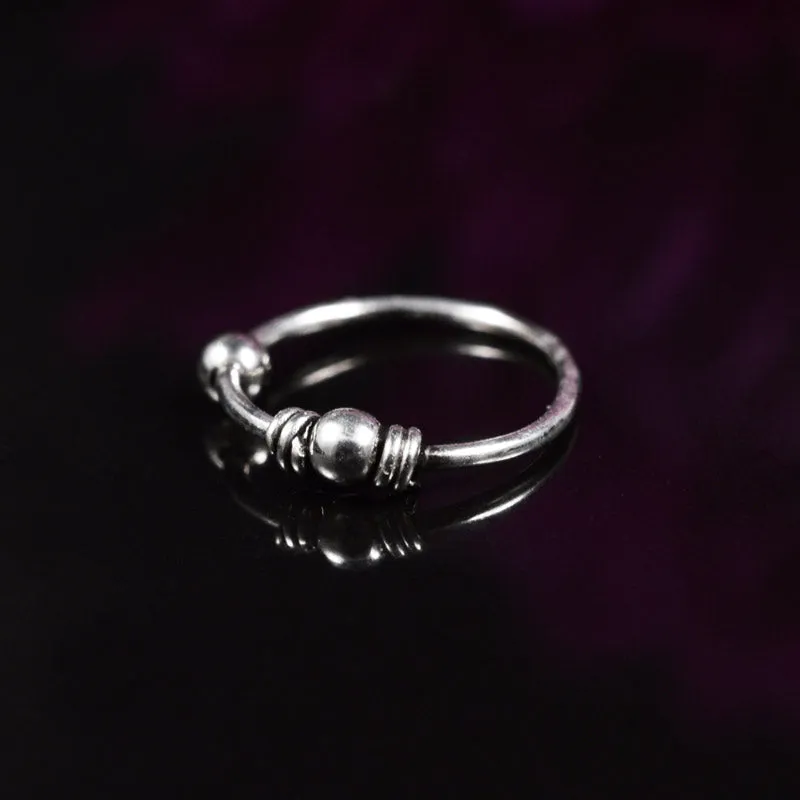 Silver Nose Ring 'Lakhna'