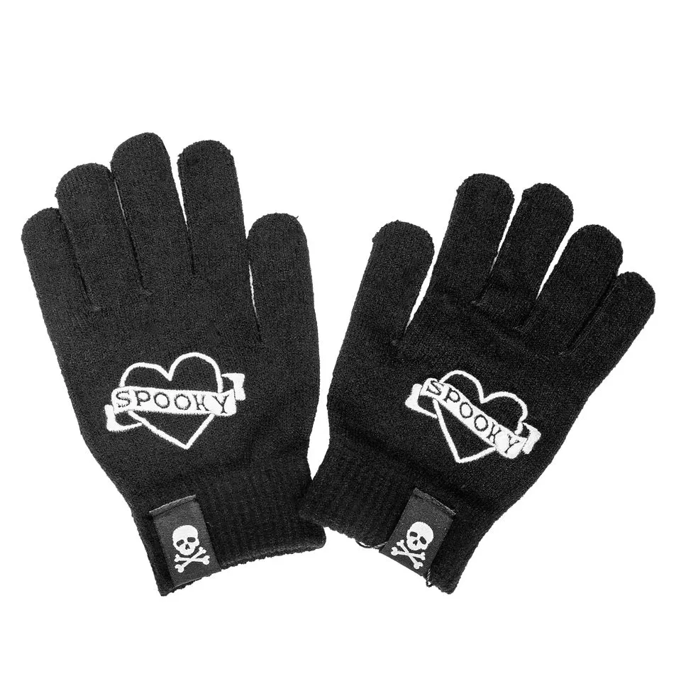Spooky Heart Winter Knit Gloves
